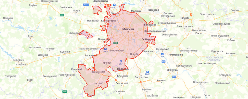 География работы сервисного центра